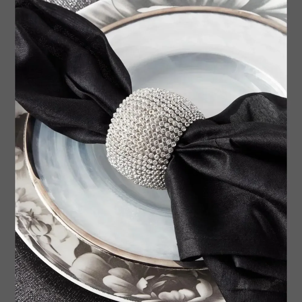Z Gallerie Silver and Gold Beaded Napkin Holder 8 silver 8 gold